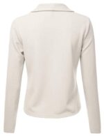 Women's Open Front Ivory Blazer Jacket - Image 2