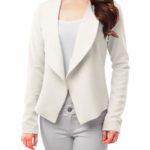 Women's Open Front Ivory Blazer Jacket