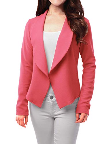 womens-open-front-mauve-blazer-jacket (1) Women's Open Front Mauve Blazer Jacket - Image 1