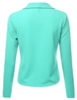 Women's Open Front Mint Blazer Jacket - Image 2