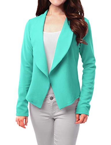 Women's Open Front Mint Blazer Jacket