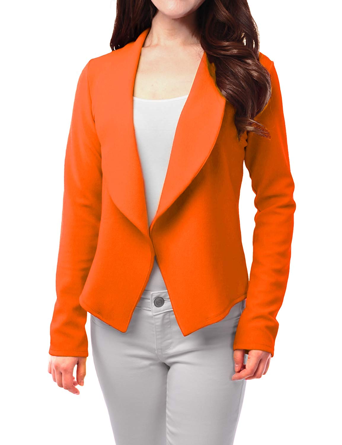 Ladies orange blazer on sale
