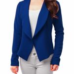 Women's Open Front Royal Blue Blazer Jacket