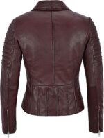 Dark Brown Women's Stylish Biker Leather Jacket