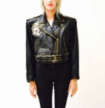 Vintage Comic Cartoon Betty Boop Biker Leather Jacket