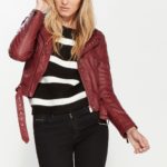 Belted Red Leather Jacket