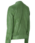 Charming Green Leather Jacket Men - Image 2