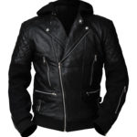 Chris Brown Quilted Biker Black Leather Jacket