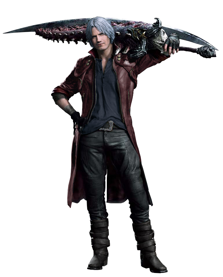 Devil May Cry 5 Dante Leather Long Coat-Usajacket
