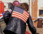 Easy Rider Peter Fonda USA Flag Biker Leather Jacket