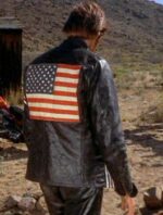 Easy Rider Peter Fonda USA Flag Biker Leather Jacket