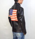 Easy Rider Peter Fonda USA Flag Biker Leather Jacket