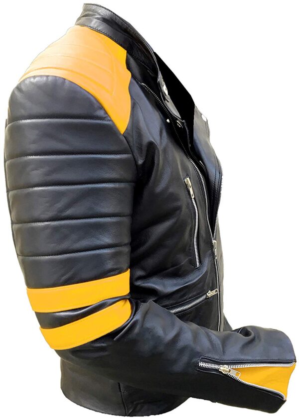 mens-classic-biker-yellow-and-black-leather-jacket