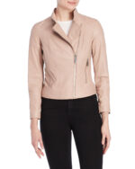 Petite Leather Moto Jacket