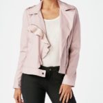 Pink Ruffle Moto Jacket