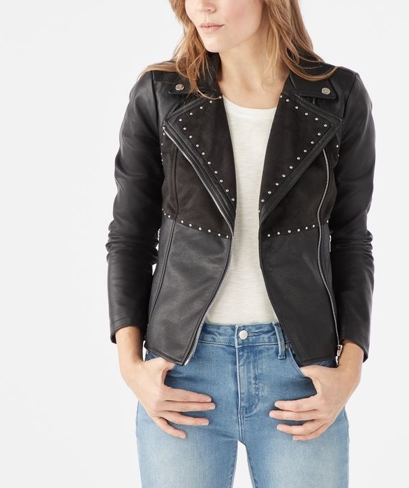 studded-black-moto-jacket (2) Studded Black Moto Leather Jacket - Image 1