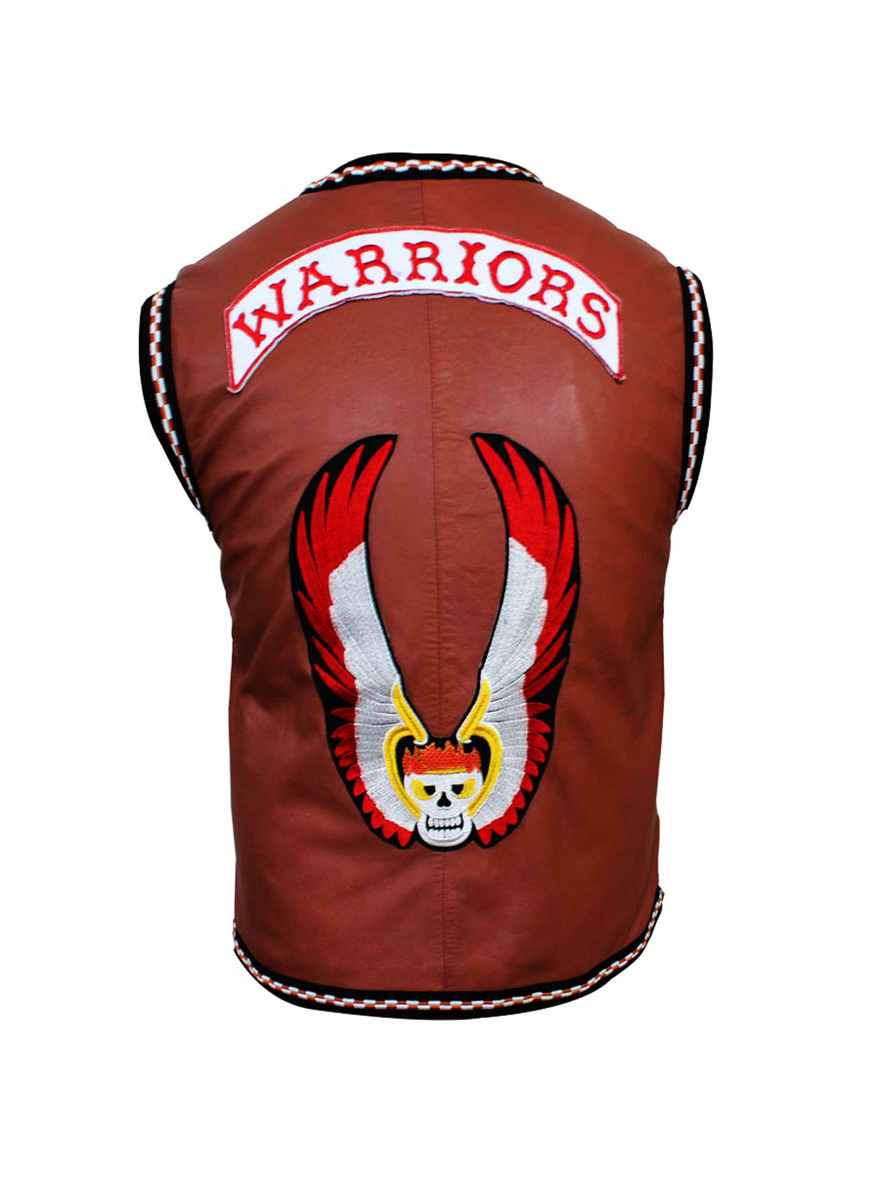 the-warriors-movie-brown-leather-vest (2) The Warriors Movie Brown Leather Vest - Image 1