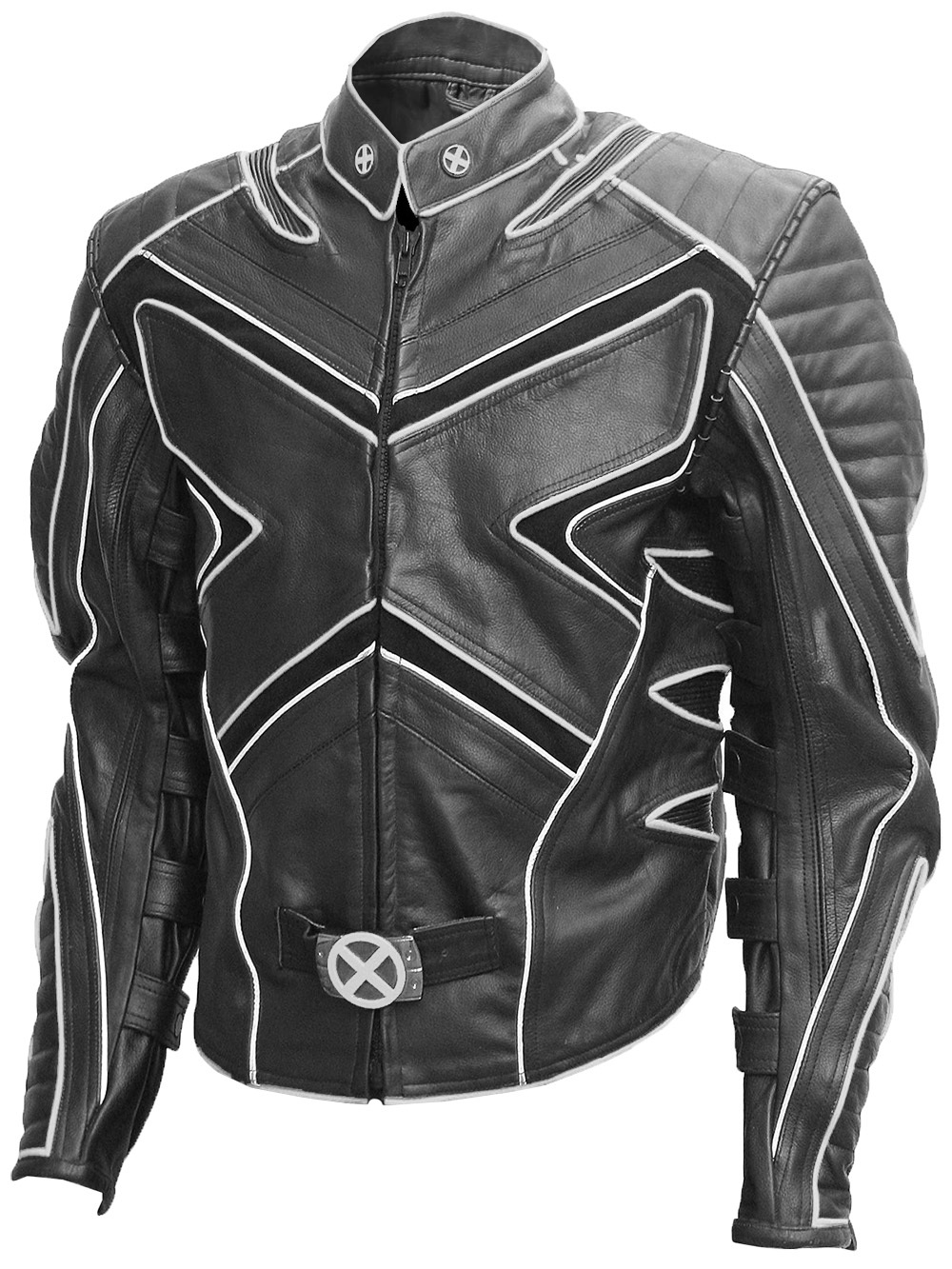 wolverine-fashion-black-and-white-x-men-leather-jacket (2) Wolverine Fashion Black And White X-Men Leather Jacket - Image 1
