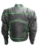 Wolverine Fashion Black And Green X-Men Leather Jacket - Image 2