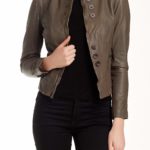 women designer styled biker leather jacket with premium finish