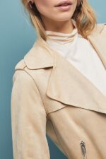 Women's Brown Moto Biker Jacket - Image 4