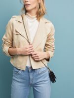 Women's Brown Moto Biker Jacket