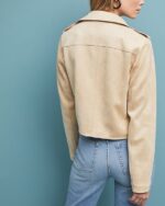 Women's Brown Moto Biker Jacket - Image 2