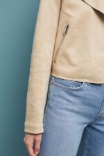 Women's Brown Moto Biker Jacket - Image 3