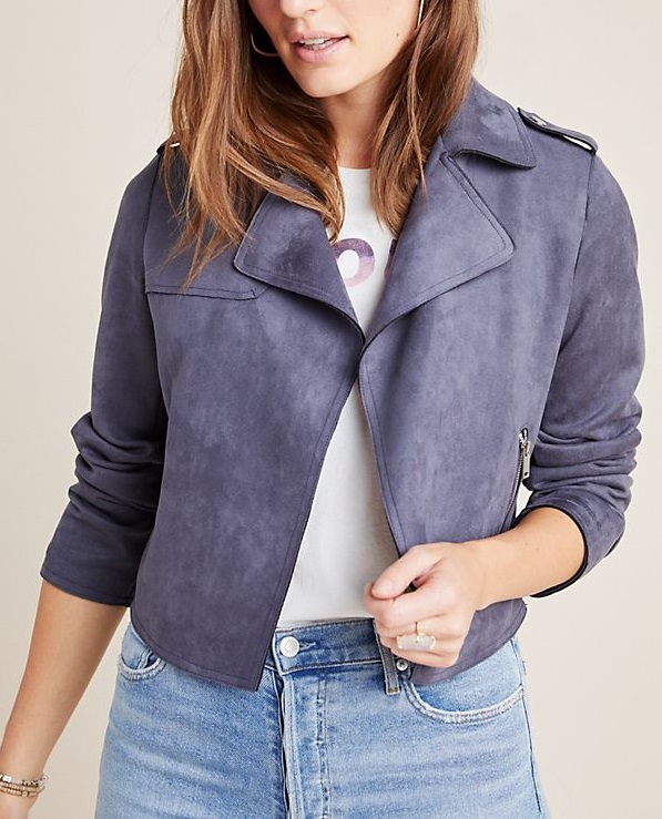 womens-dark-gray-moto-biker-jacket (1) Women's Dark Gray Moto Biker Jacket - Image 1