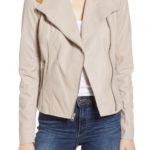 Women's Stand Collar Leather Jacket