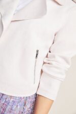 Women's White Moto Biker Jacket - Image 3