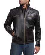 Hubert Brown Leather Jacket - Image 5