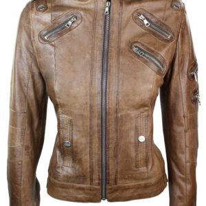 Carven Brown Leather Jacket