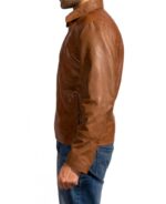 Arthur Inception Tan Brown Leather Jacket - Image 2