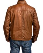Arthur Inception Tan Brown Leather Jacket - Image 3