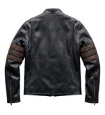 Black X-Men Origins Wolverine Leather Jacket Back