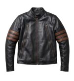 Black X-Men Origins Wolverine Leather Jacket Front