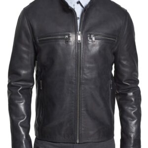 Dapper Black Leather Jacket