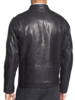 Dapper Black Leather Jacket - Image 2