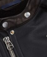 Eastwood Black Leather Biker Jacket - Image 3