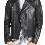 Hunky Black Leather Biker Jacket