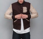 Payday 2 Hotline Miami Bomber Brown Varsity Jacket