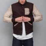 Payday 2 Hotline Miami Bomber Brown Varsity Jacket