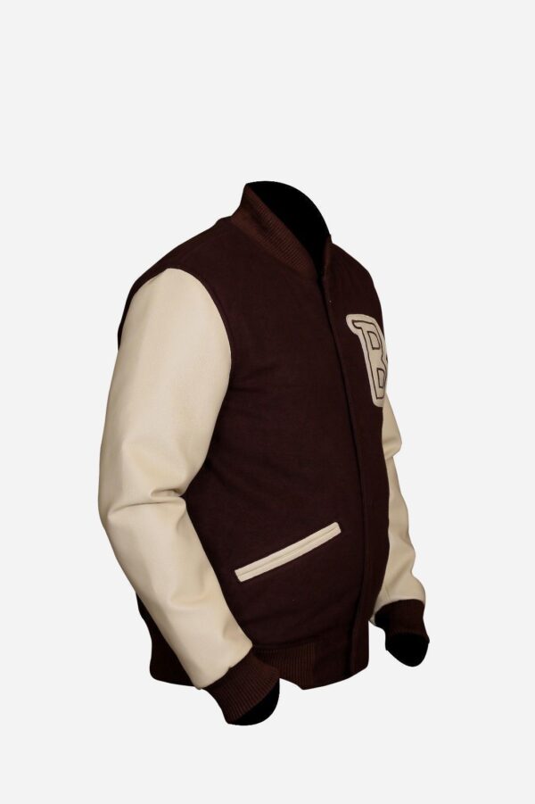 Payday 2 Hotline Miami Bomber Brown Varsity Jacket - Image 3