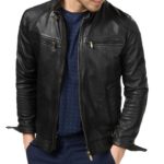 Rant Black Leather Biker Jacket