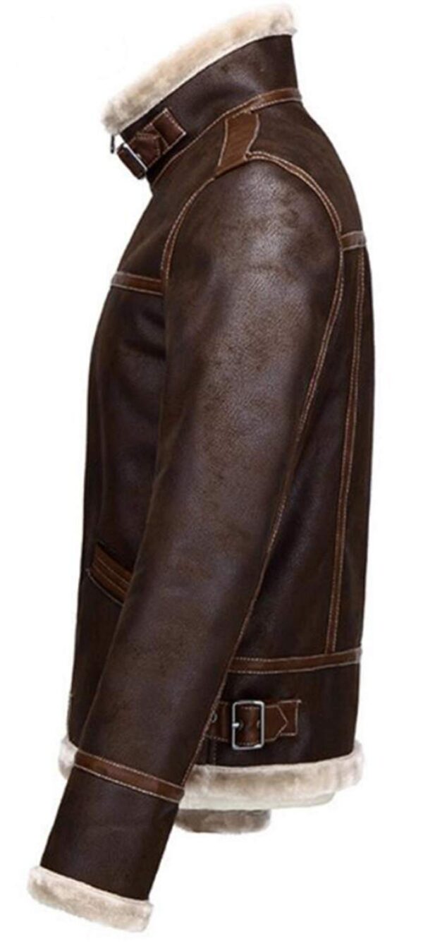 Resident Evil 4 Light Fur Leather Jacket - Image 3