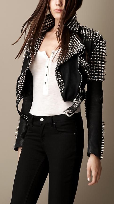 Spiked Studded Leather Jacket Women Spiked Studded Leather Jacket Women