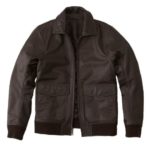 Classic Brown Bomber Leather Jacket