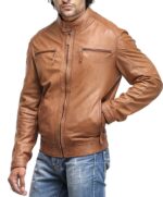 Jazzy Brown Leather Jacket