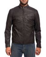Mark Wahlberg The Other Guys leather jacket with classic zip style